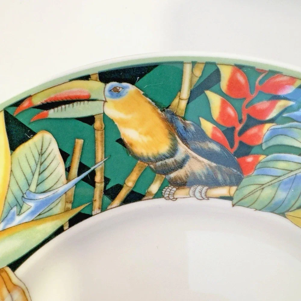 Villeroy & Boch Gallo Serengeti Salad Plate Bone China Germany Tiger Monkey Bird